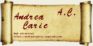 Andrea Carić vizit kartica